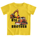 Big Brother Bulldozers Shirt Yellow Size 2-3T
