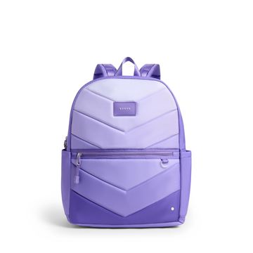 Lilac Chevron Kane Double Pocket Backpack
