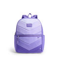 Lilac Chevron Kane Double Pocket Backpack