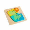 Wooden Dinosaur Puzzle 5.5x5.5 Inches Toddler Toy