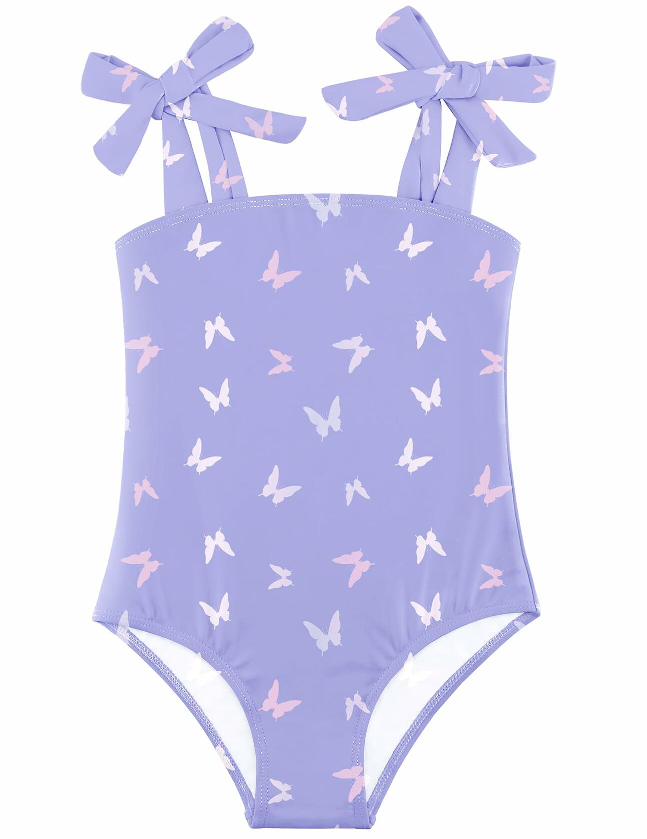Toddler Girl Swimsuit One-Piece Purple Butterfly