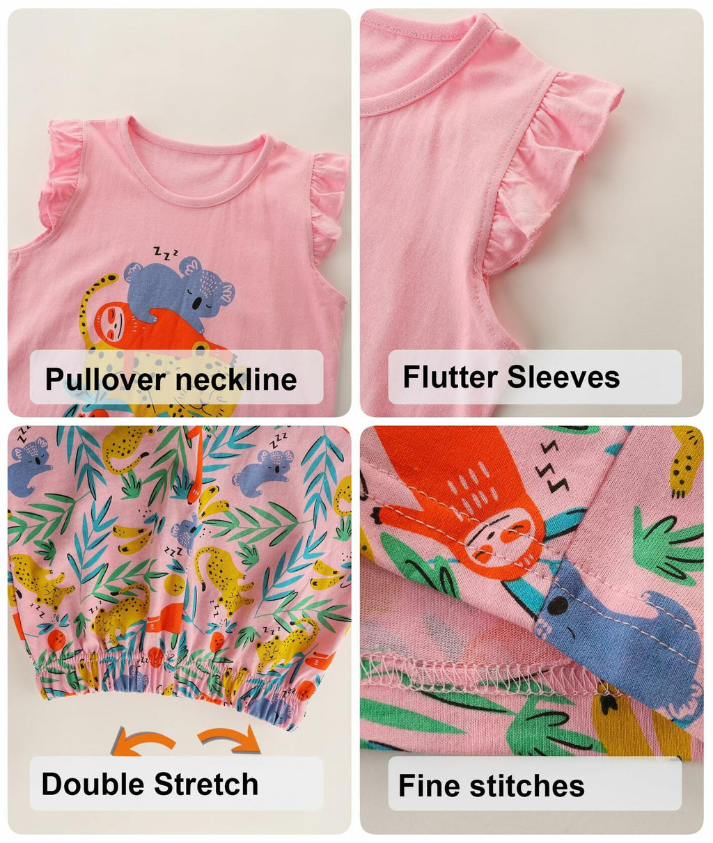Toddler Girls Summer Outfit Cotton Tank Top & Short